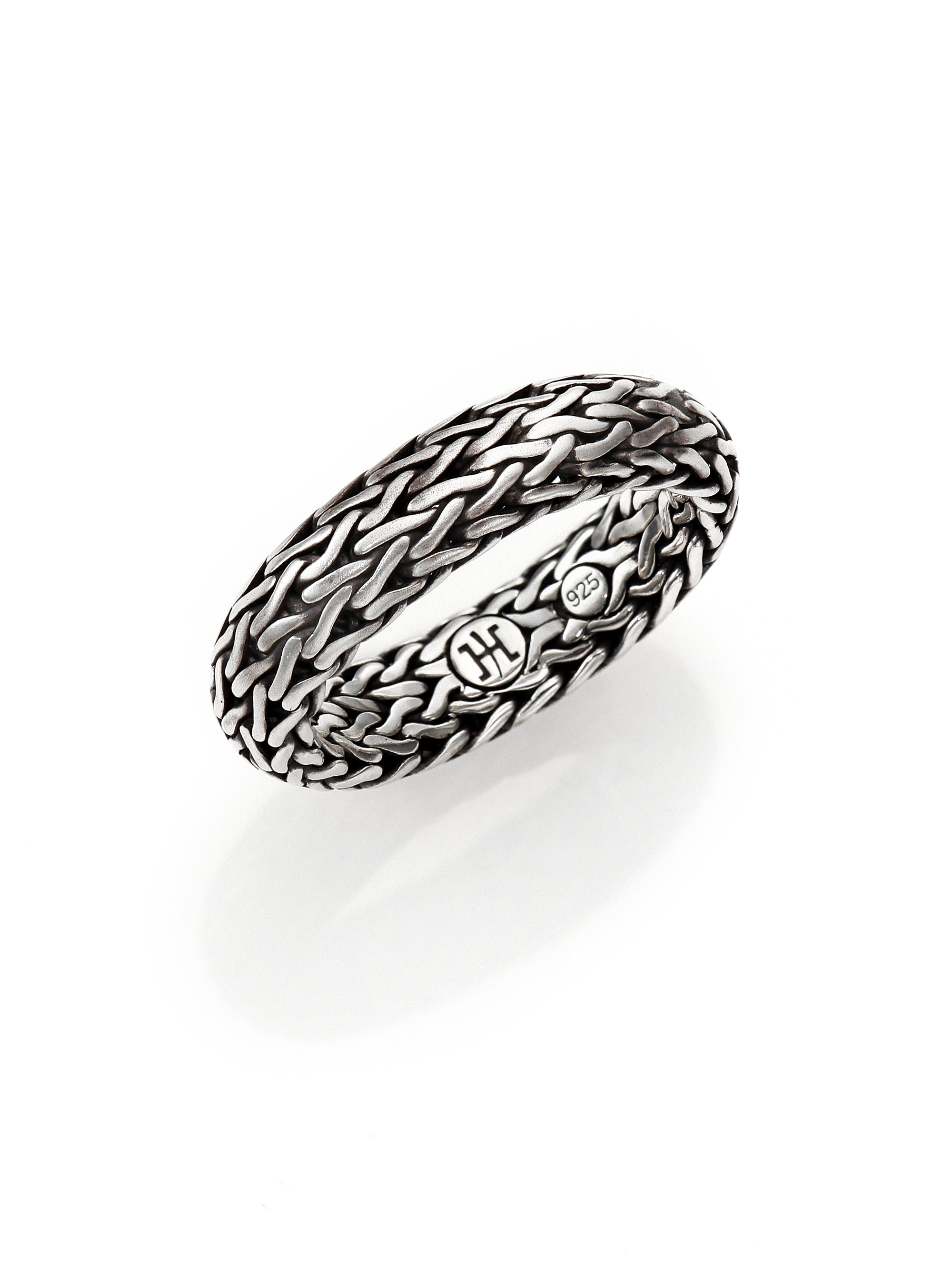 John Hardy Classic Chain Sterling Silver Ring in Metallic for Men Lyst