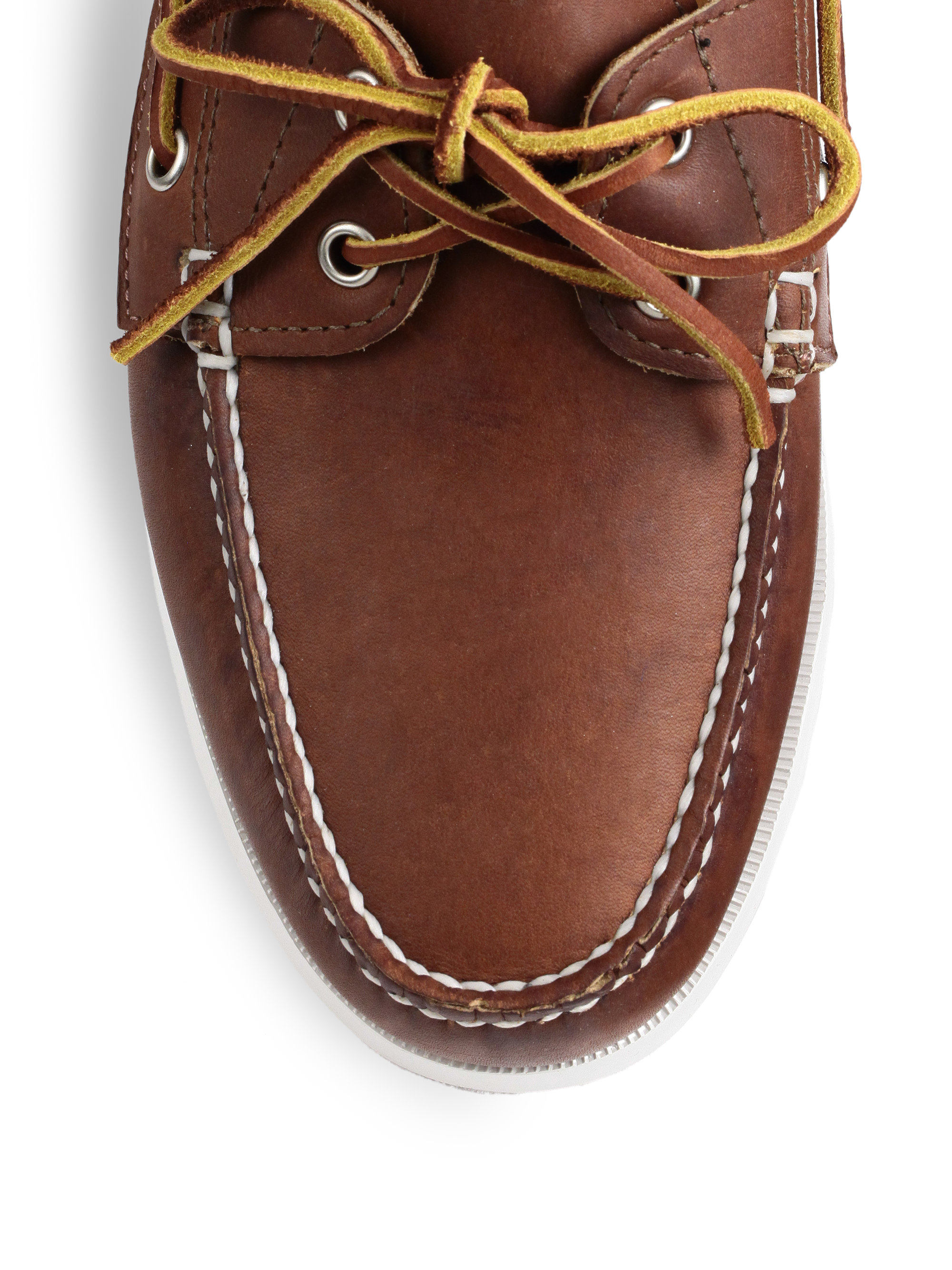 Ralph Lauren Telford Leather Boat Shoes 