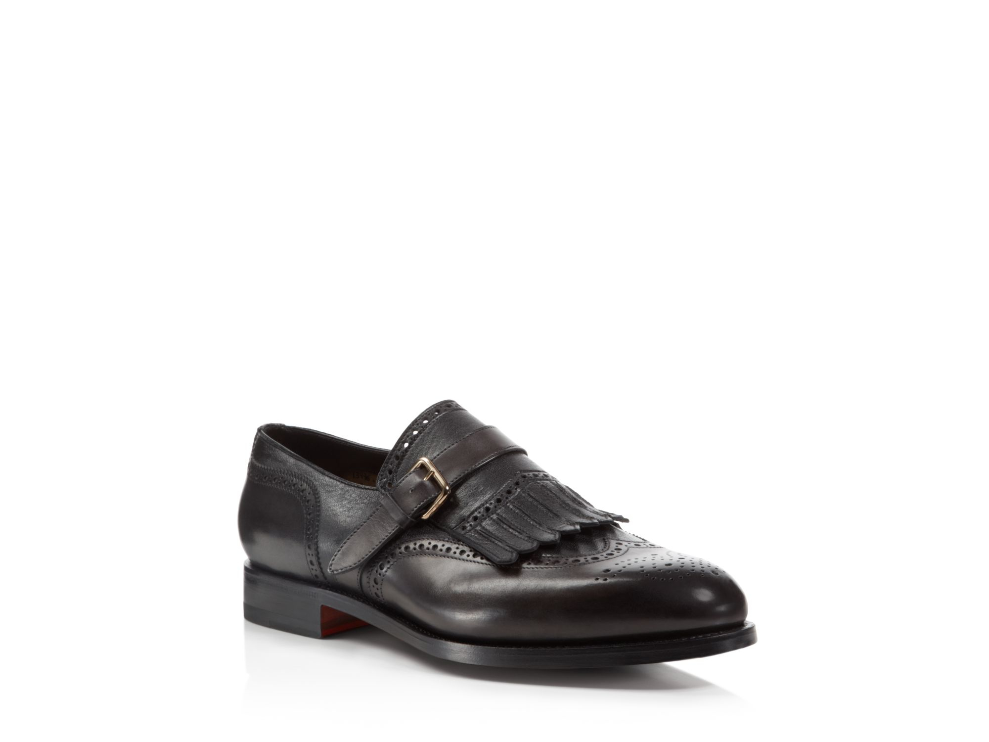 mens single monk strap shoes
