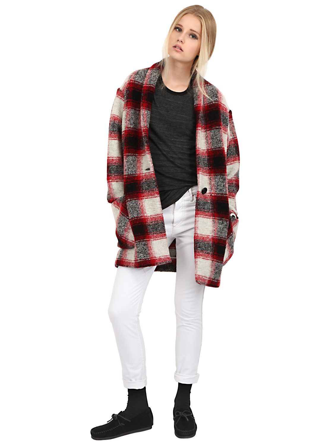 Isabel marant discount red plaid jacket