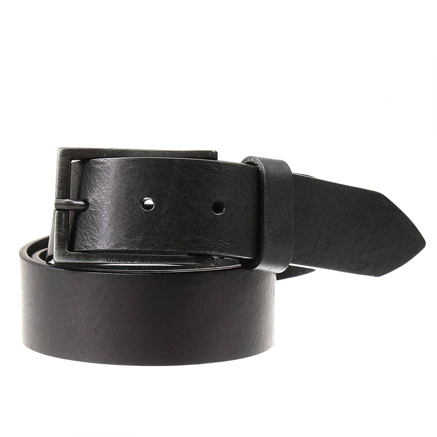 Giorgio armani Belt Classic Buckle Leather in Black for Men | Lyst