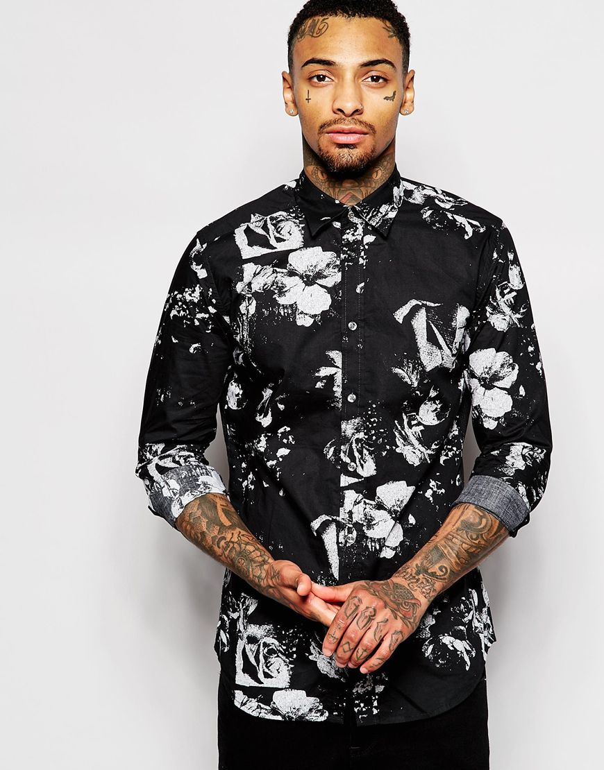 black rose dress shirt