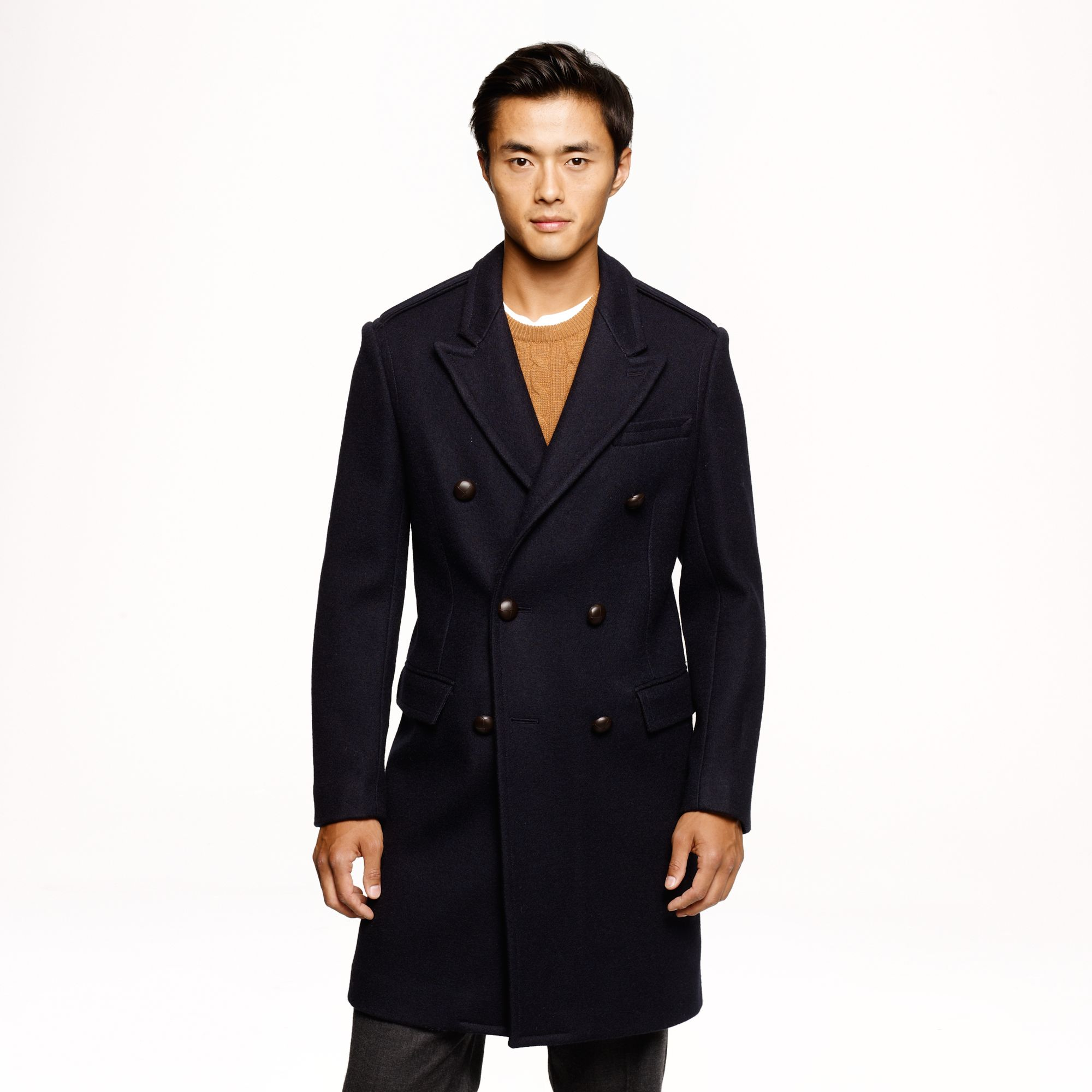 J.Crew Ludlow Double breasted Topcoat in English Wool in Blue for Men | Lyst