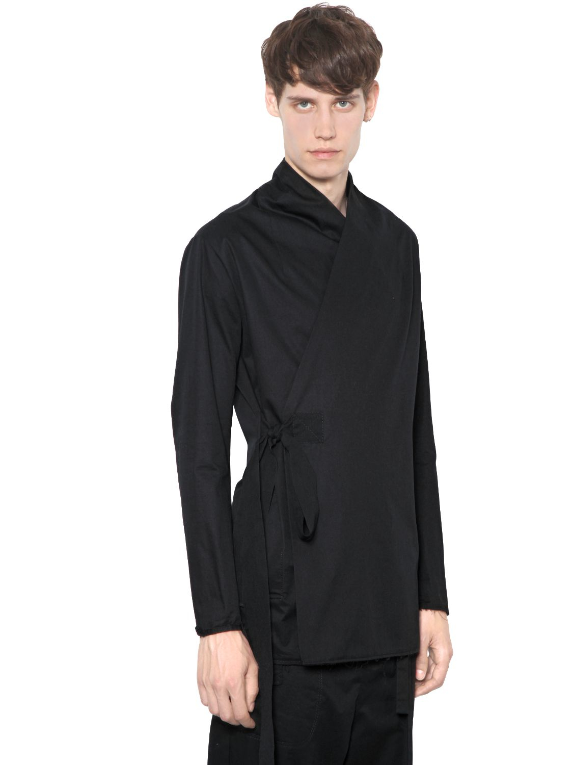 Damir Doma Cotton Poplin Kimono Shirt in Black for Men - Lyst