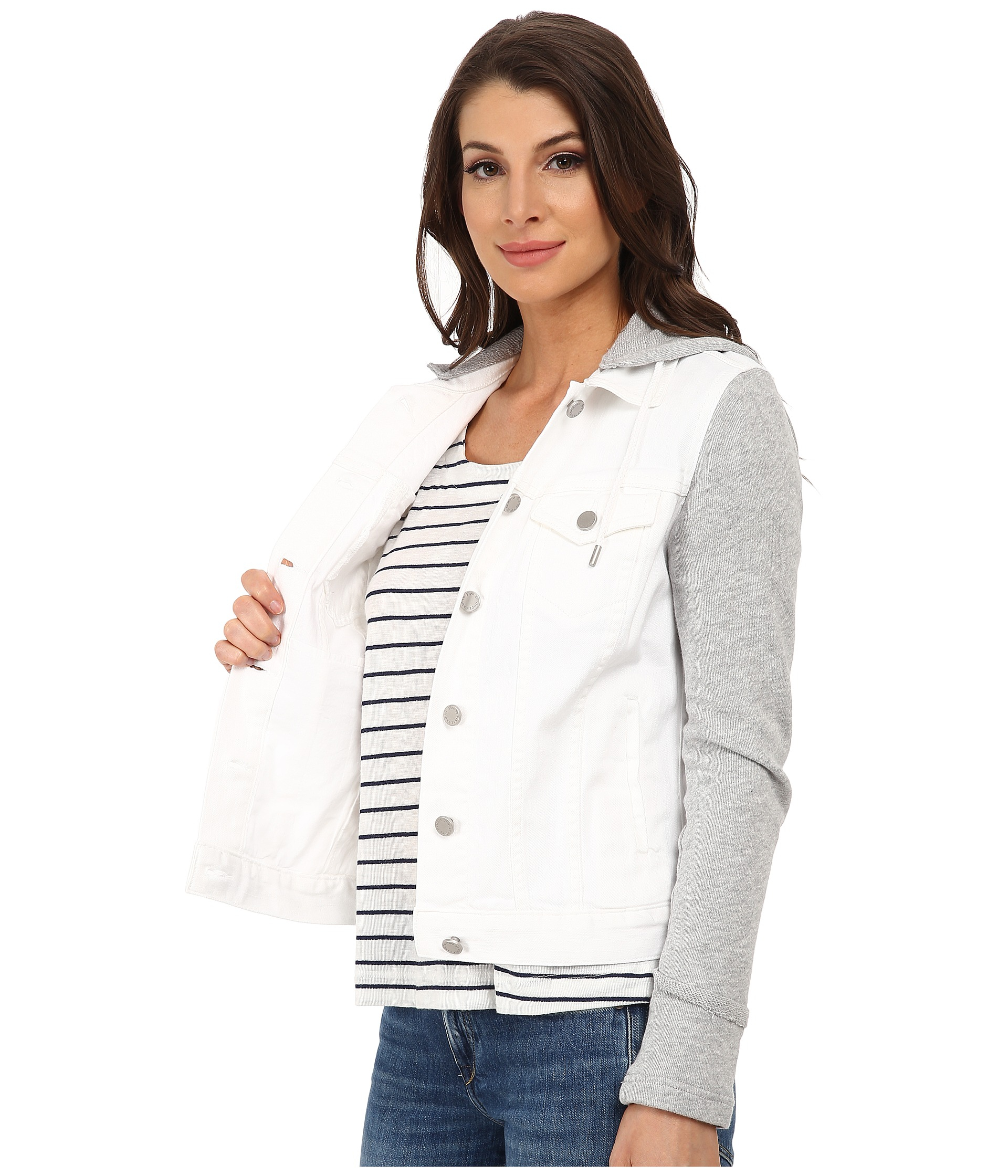 vince camuto white denim jacket