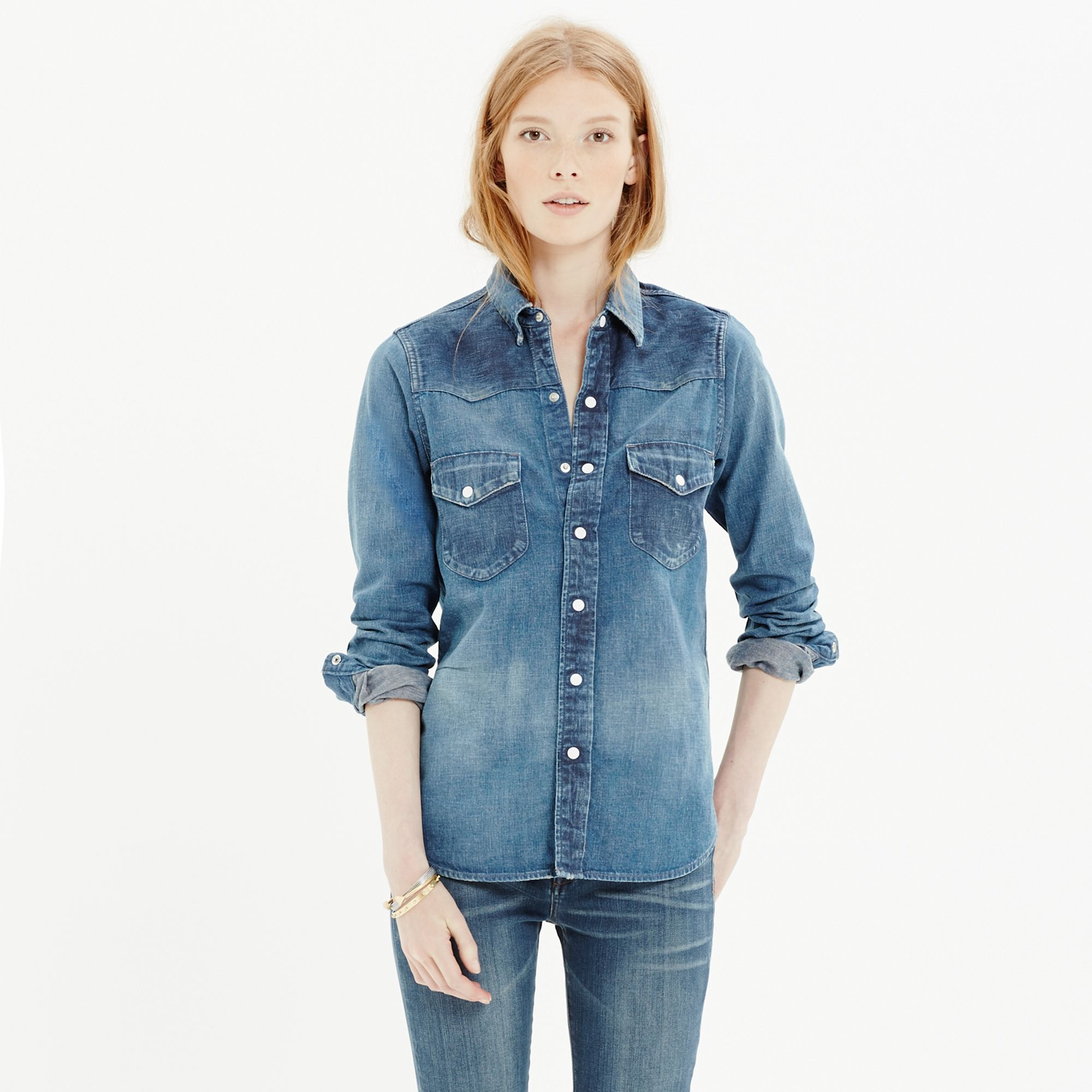 madewell denim western shirt