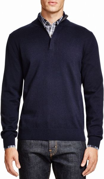 Boss Boss Enricco Quarter Zip Sweater in Blue for Men (Navy) | Lyst
