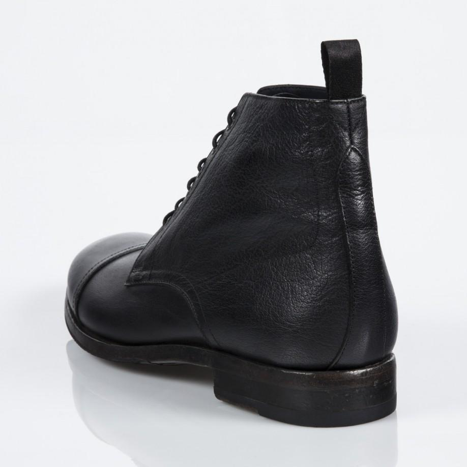 Paul Smith Black Buffalo Leather 'Cesar' Boots for Men - Lyst