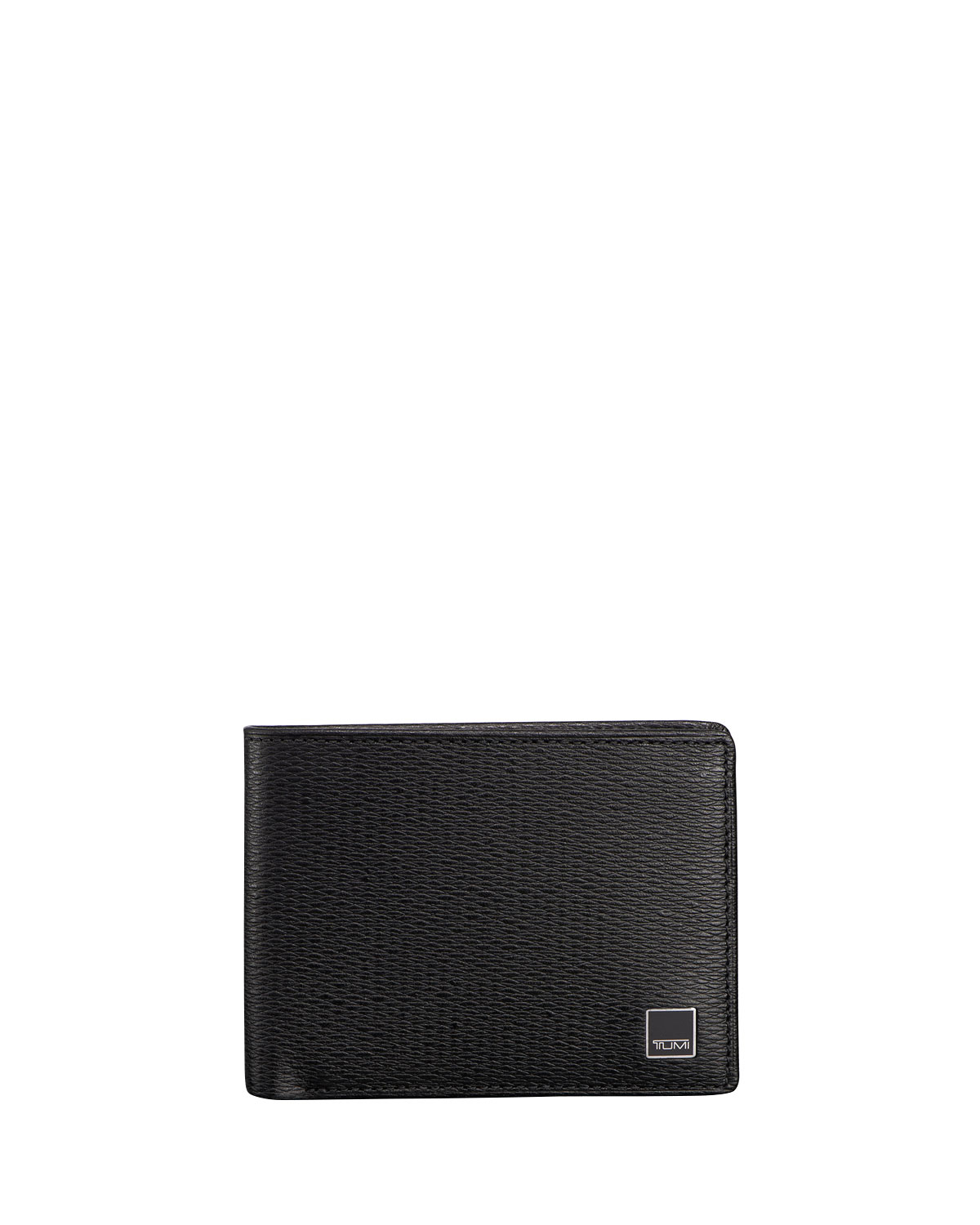 Tumi Monaco Textured Leather Bi-fold Wallet in Black for Men | Lyst