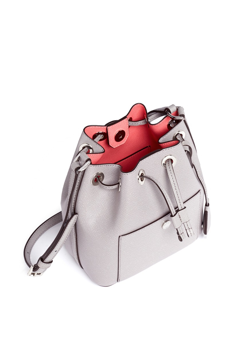 michael kors grey bucket bag