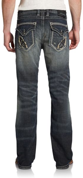 Affliction Cooper Cutout Vault Flap Pocket Jeans in Blue for Men ...