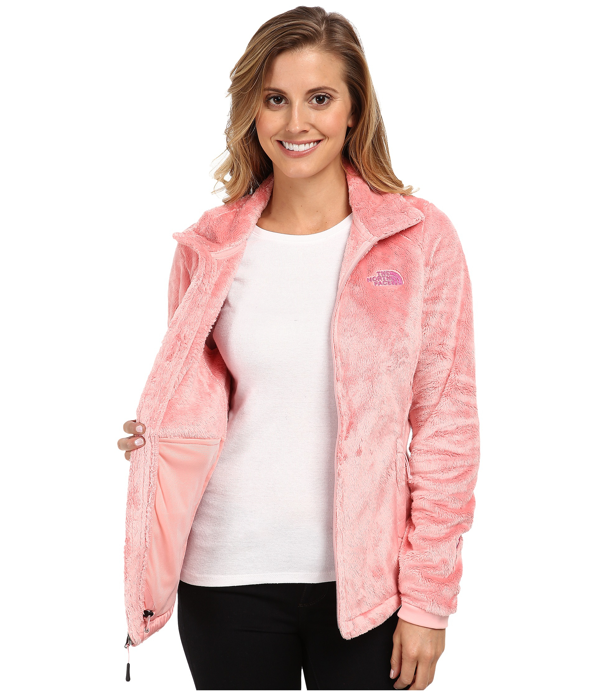 north face women's pink ribbon osito jacket