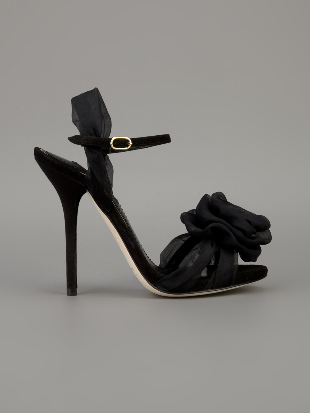 Dolce & Gabbana Corsage Sandal in Black - Lyst