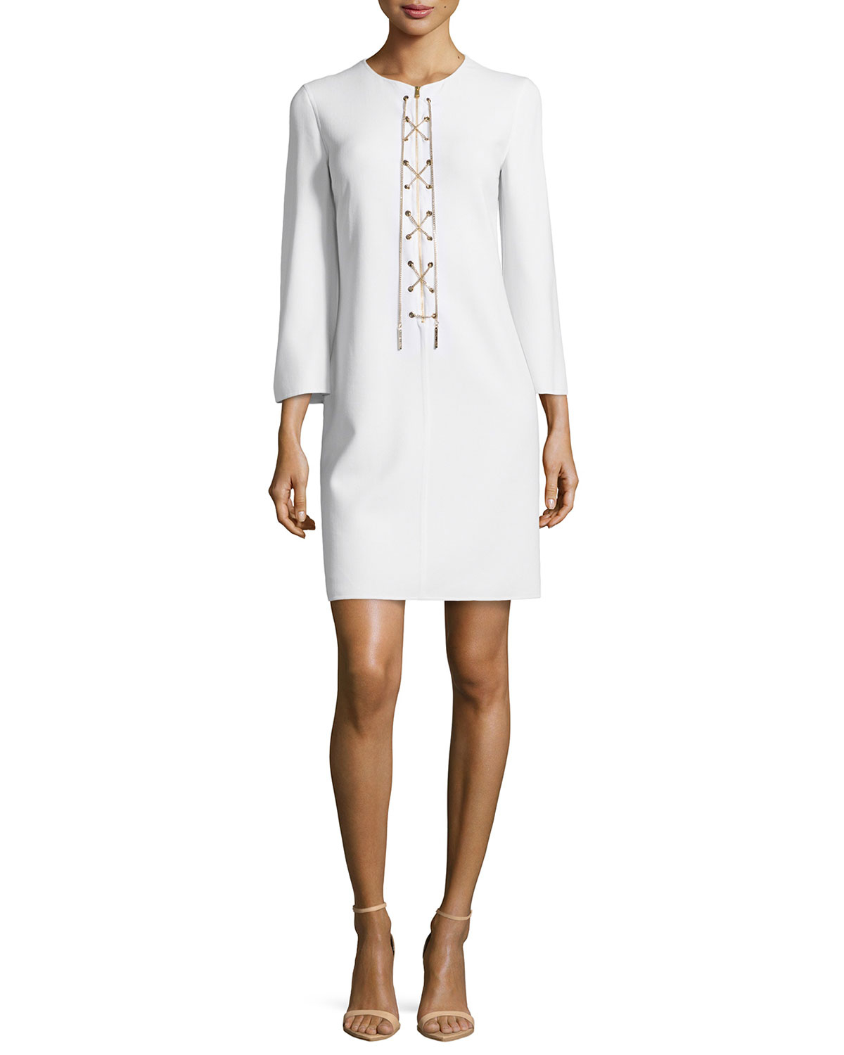 long sleeve tunic white