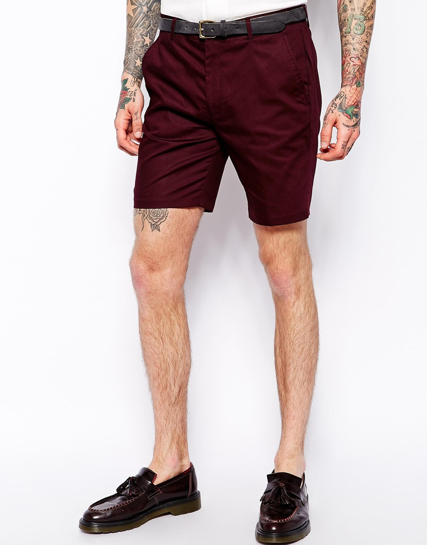 burgundy polo shorts