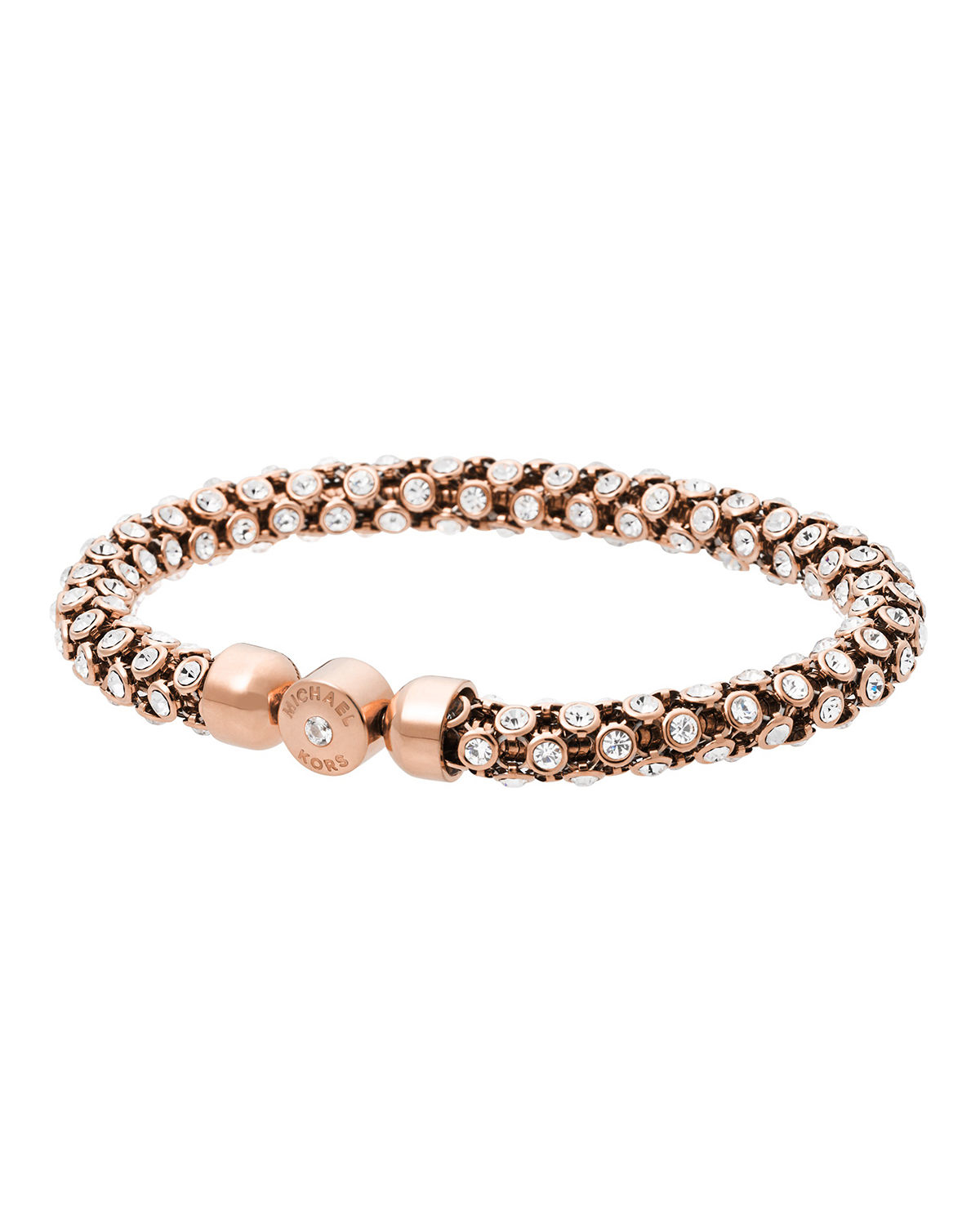 Michael Kors Park Avenue Crystal Magnet Bracelet in Rose Gold (Pink) - Lyst