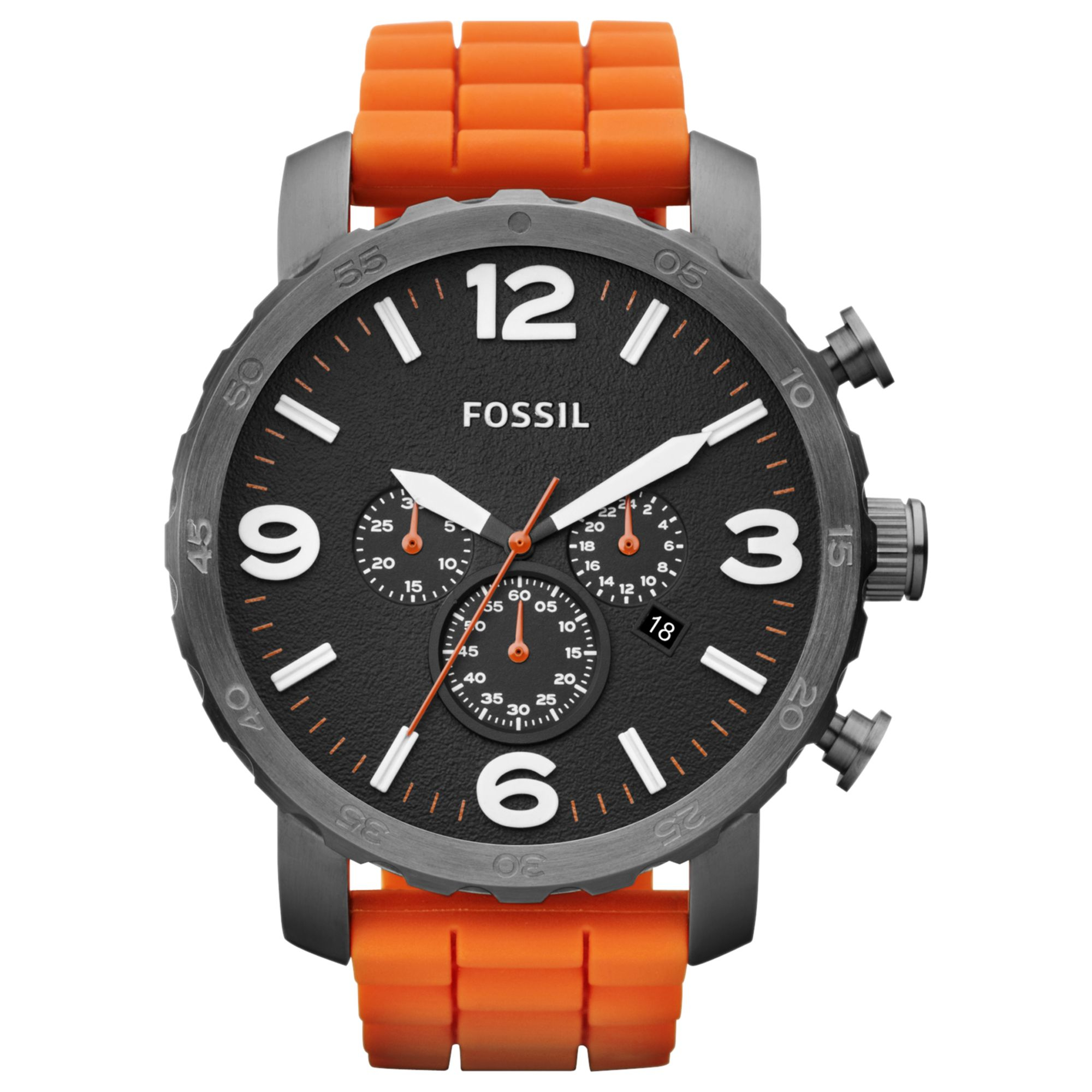 fossil men's silicone watch