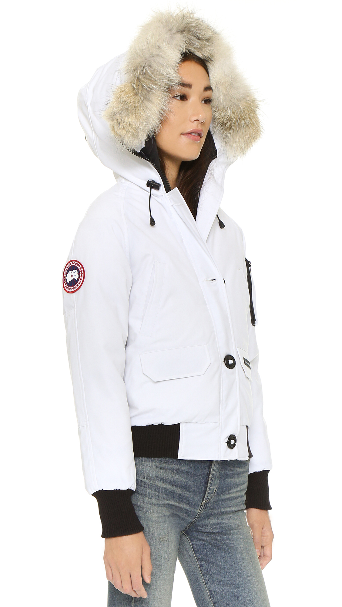 Canada Goose Goose Chilliwack Bomber Jacket in White | Lyst