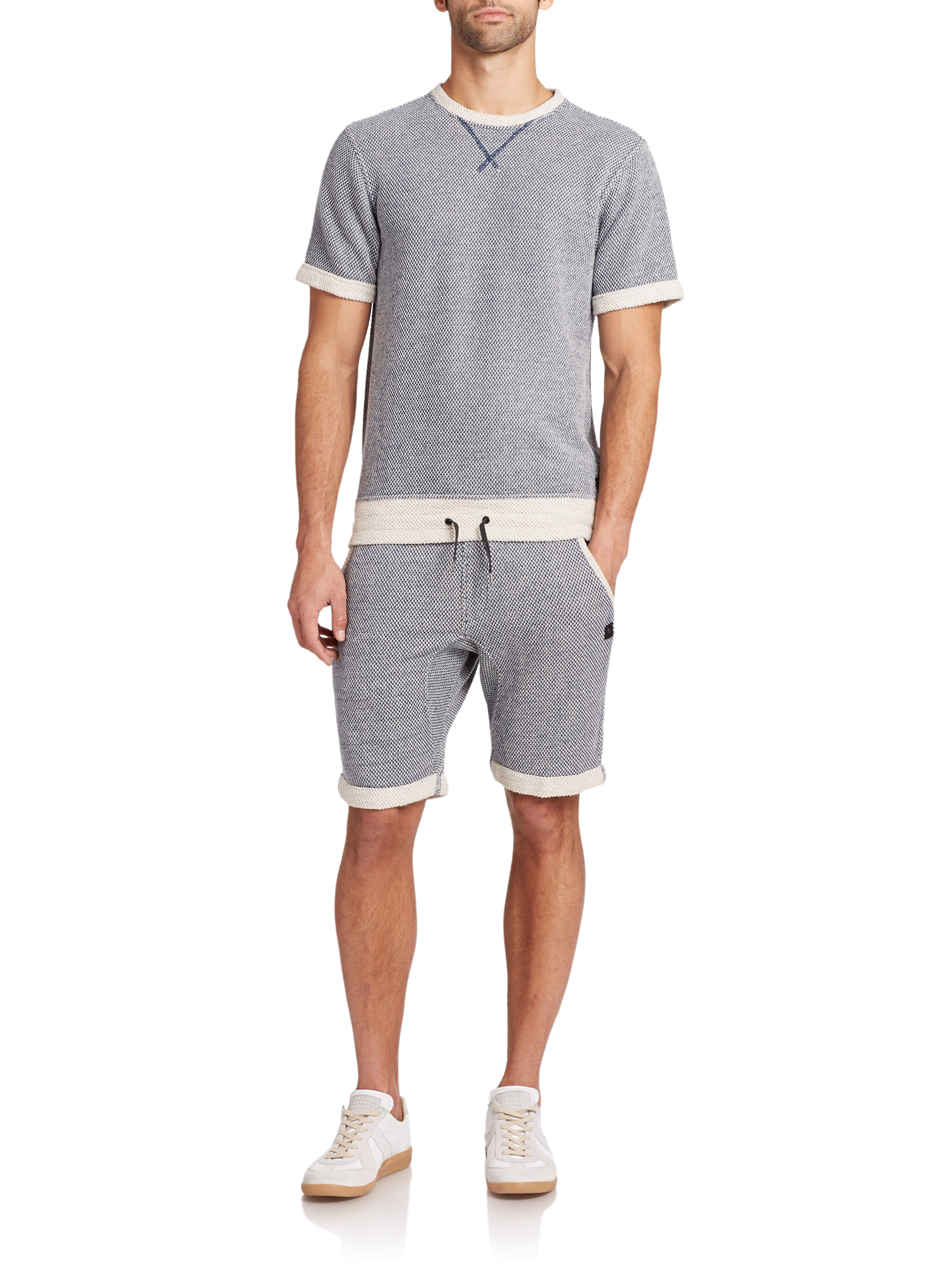 gray sweat shorts men