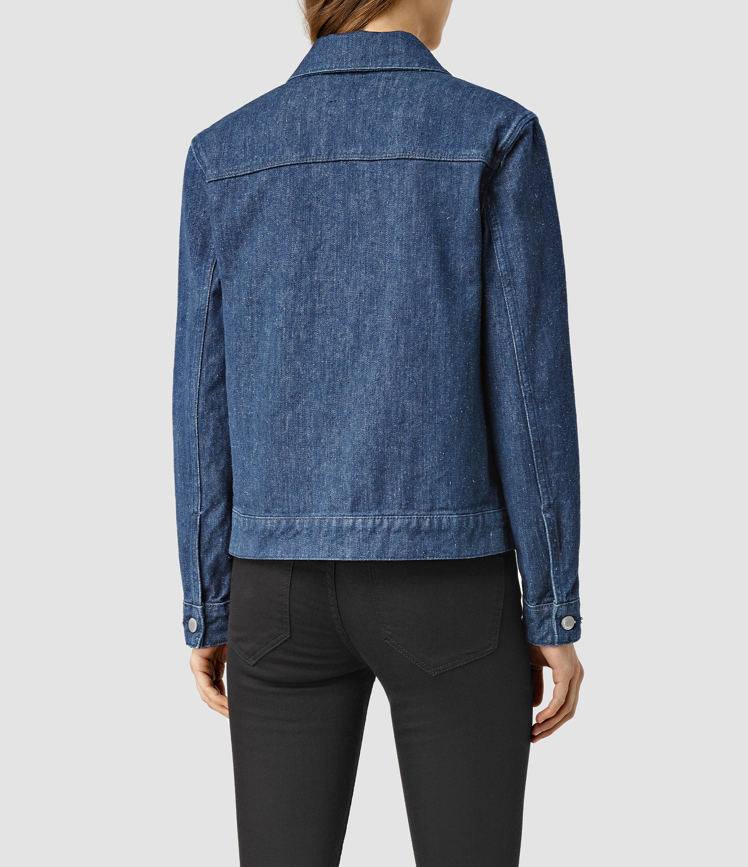 AllSaints Larissa Denim Jacket Usa Usa in Blue Lyst