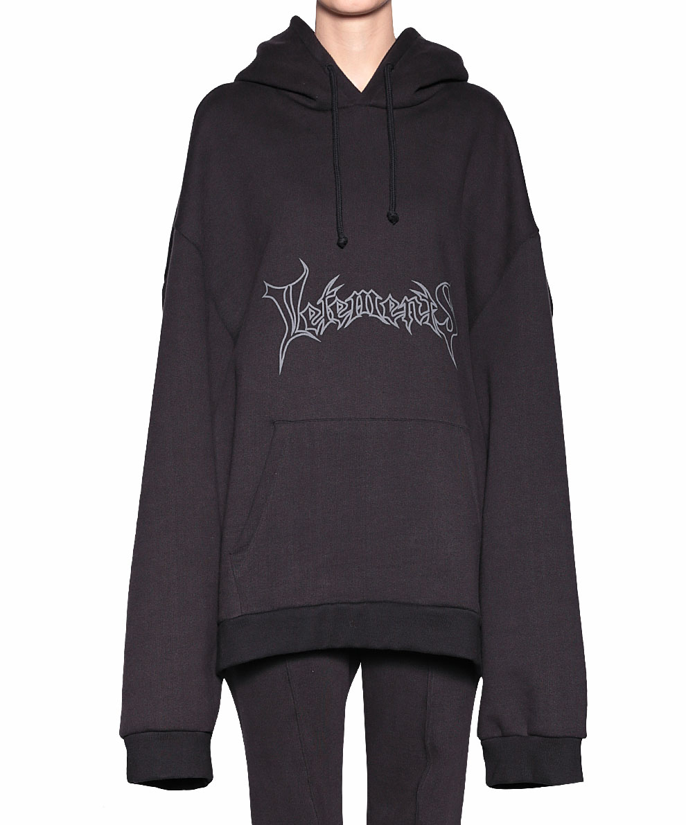 Lyst - Vetements Logo Hoodie in Black