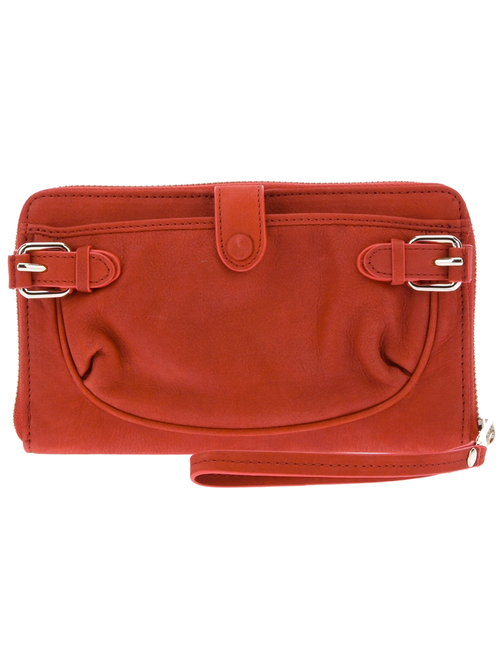 Vanessa Bruno Wrist Strap Clutch Bag in Red Lyst