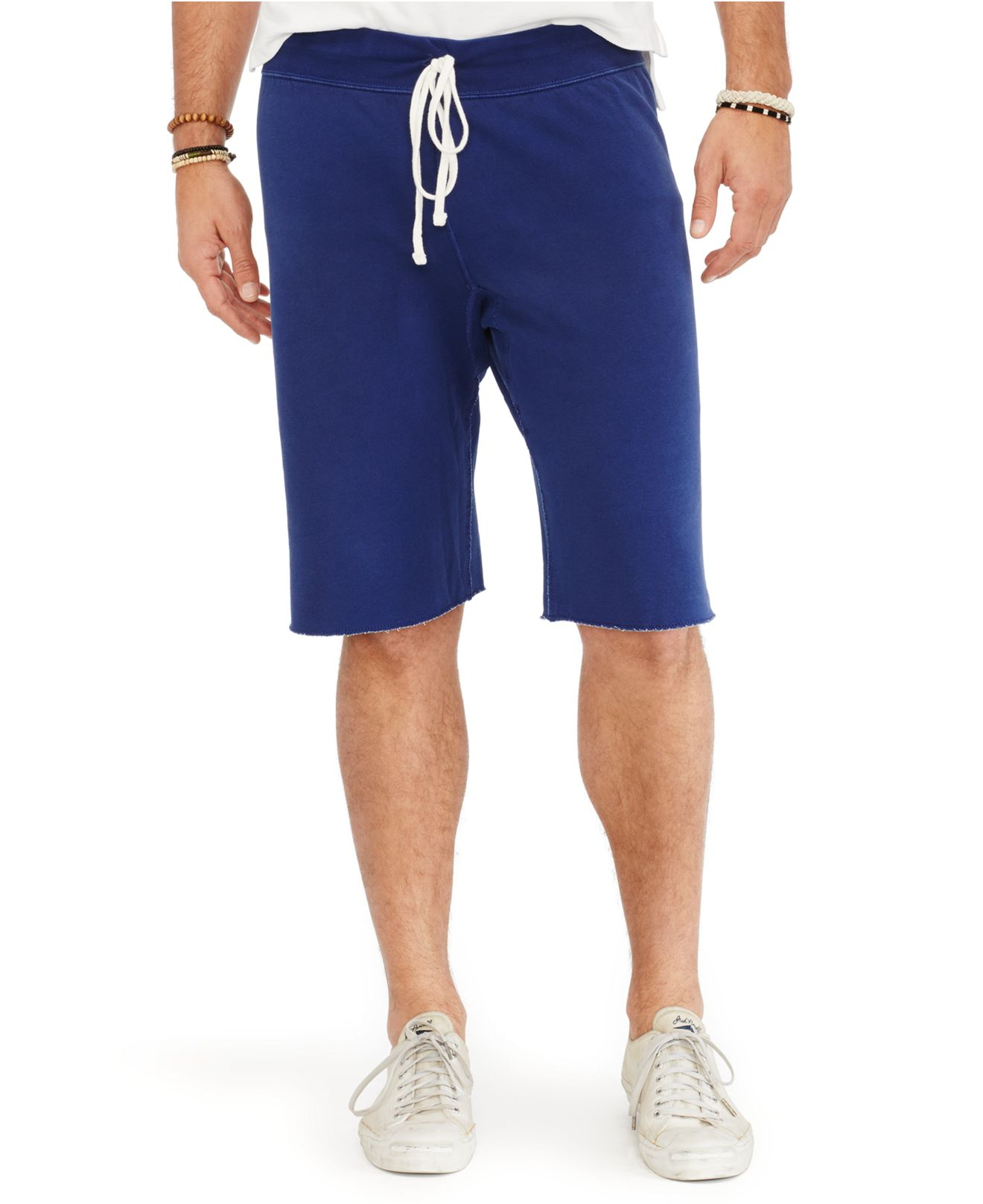 navy blue fleece shorts