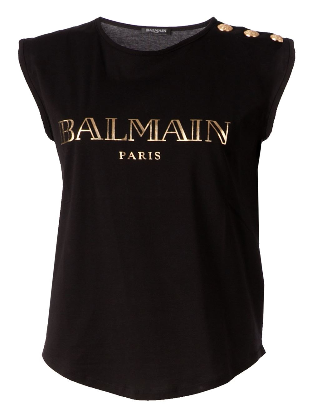 Balmain Logo T-Shirt in Black - Lyst