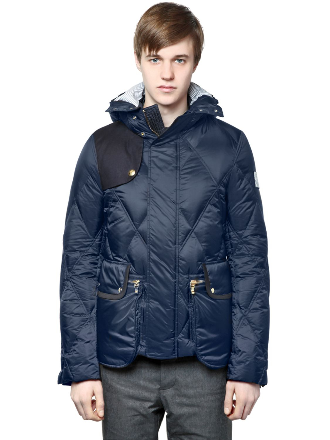 Moncler Gamme Bleu Quilted Nylon Down Jacket in Navy (Blue) for Men - Lyst