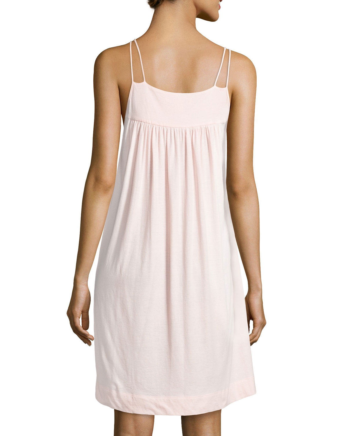Oscar de la renta EyeletTrimmed Pima Cotton Chemise in Pink (rose) Lyst