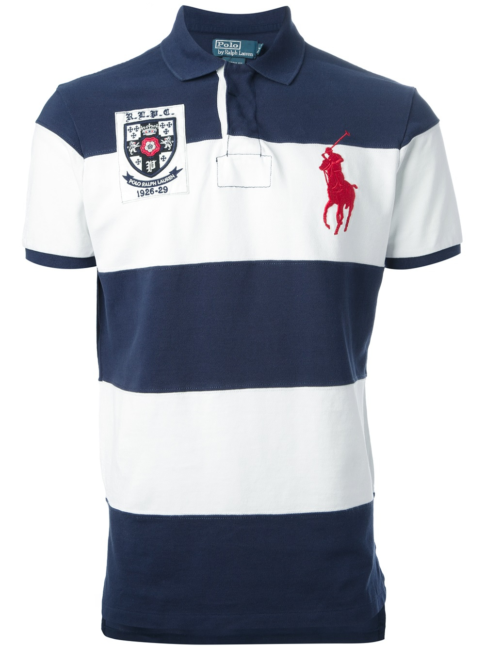 Polo Ralph Lauren Striped Polo Shirt in Blue for Men - Lyst