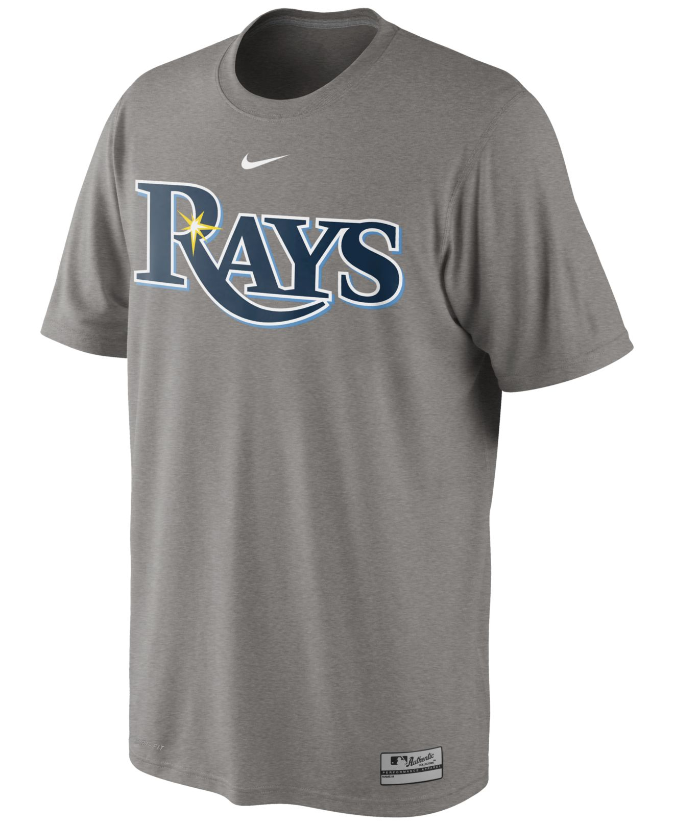 Nike Men's Short-sleeve Dri-fit Tampa Bay Rays T-shirt in Gray for Men ...