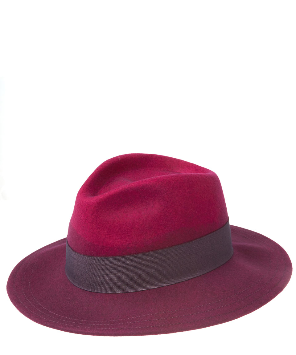 Lyst Paul Smith Pink Degrade Felt Fedora in Pink