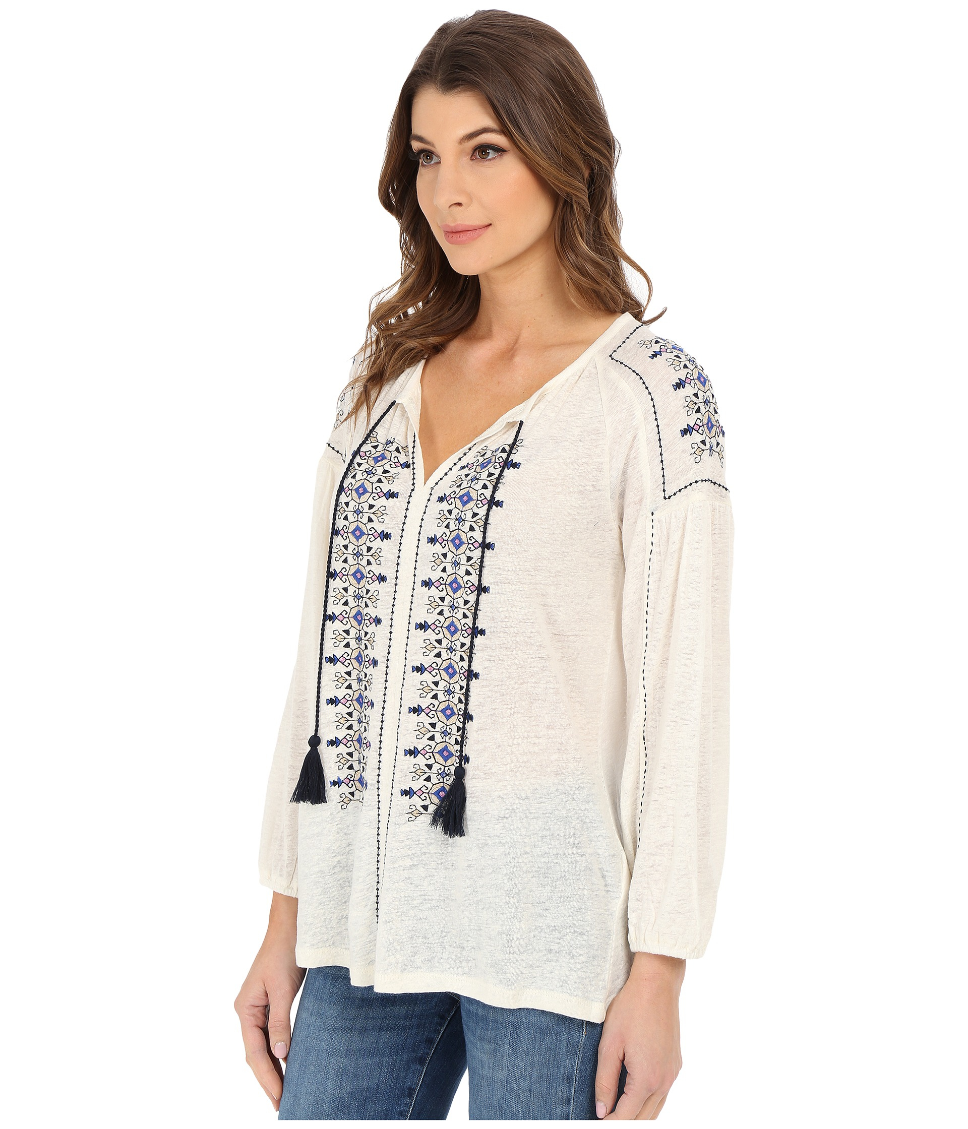 lucky embroidered top