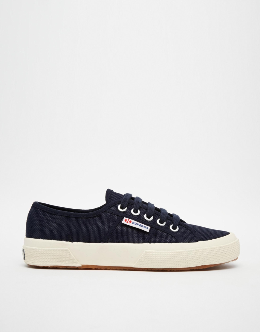 superga 2750 classic silver plimsoll trainers