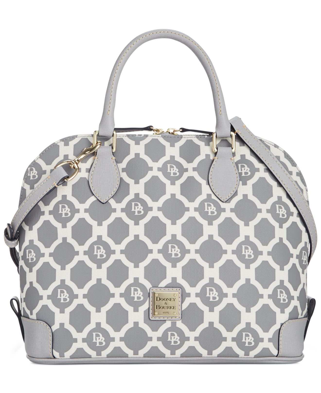 dooney and bourke grey satchel
