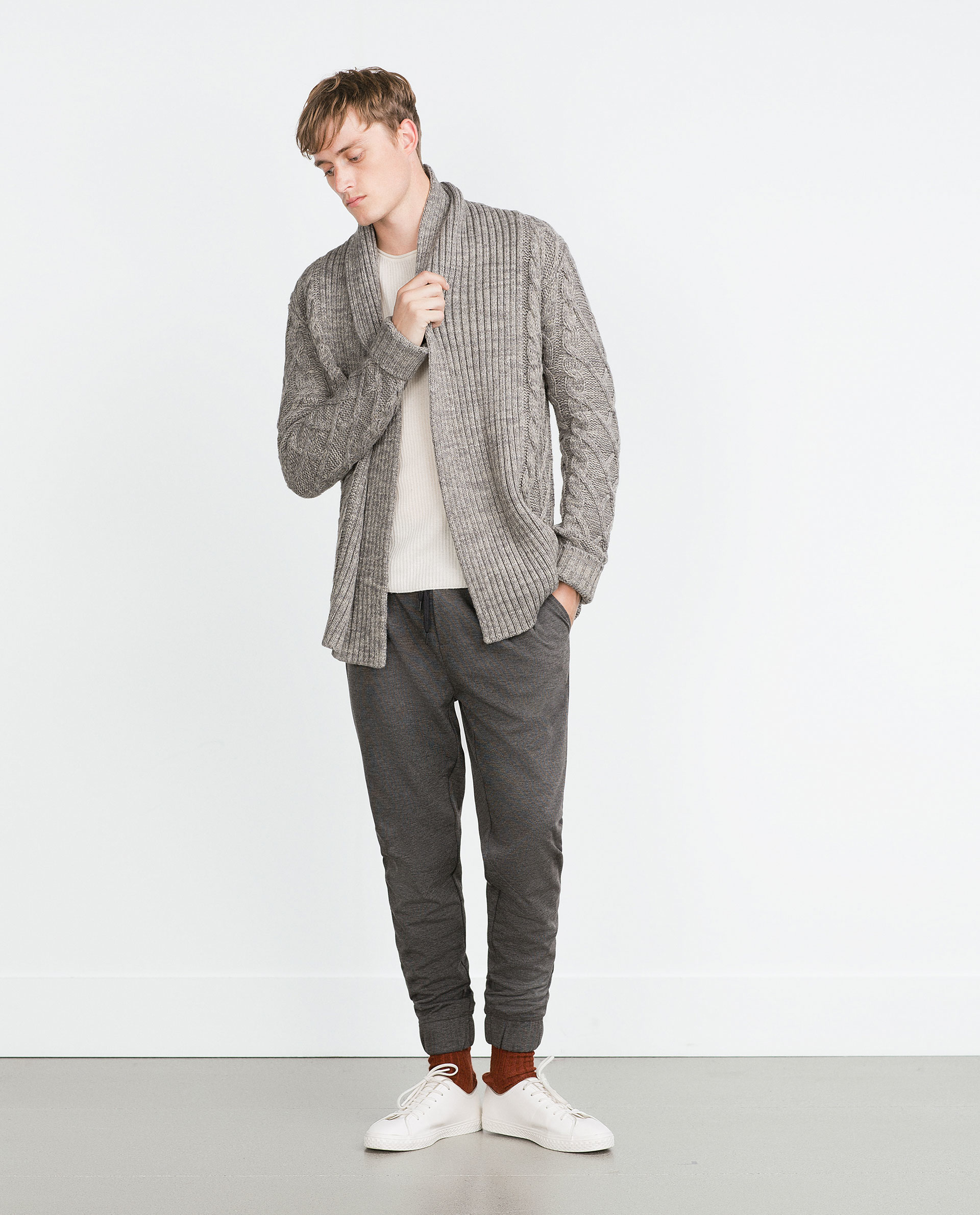 cardigan sweater grey