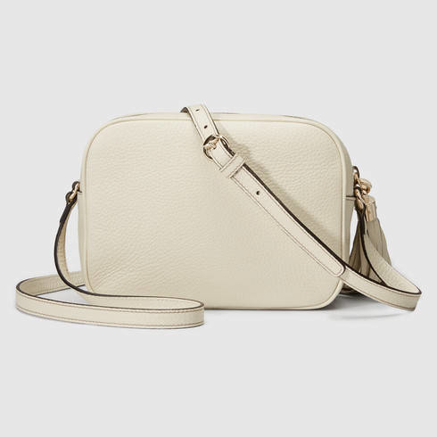 Gucci Soho Off White Leather Handbag Crossbody Clutch Ivory Italy
