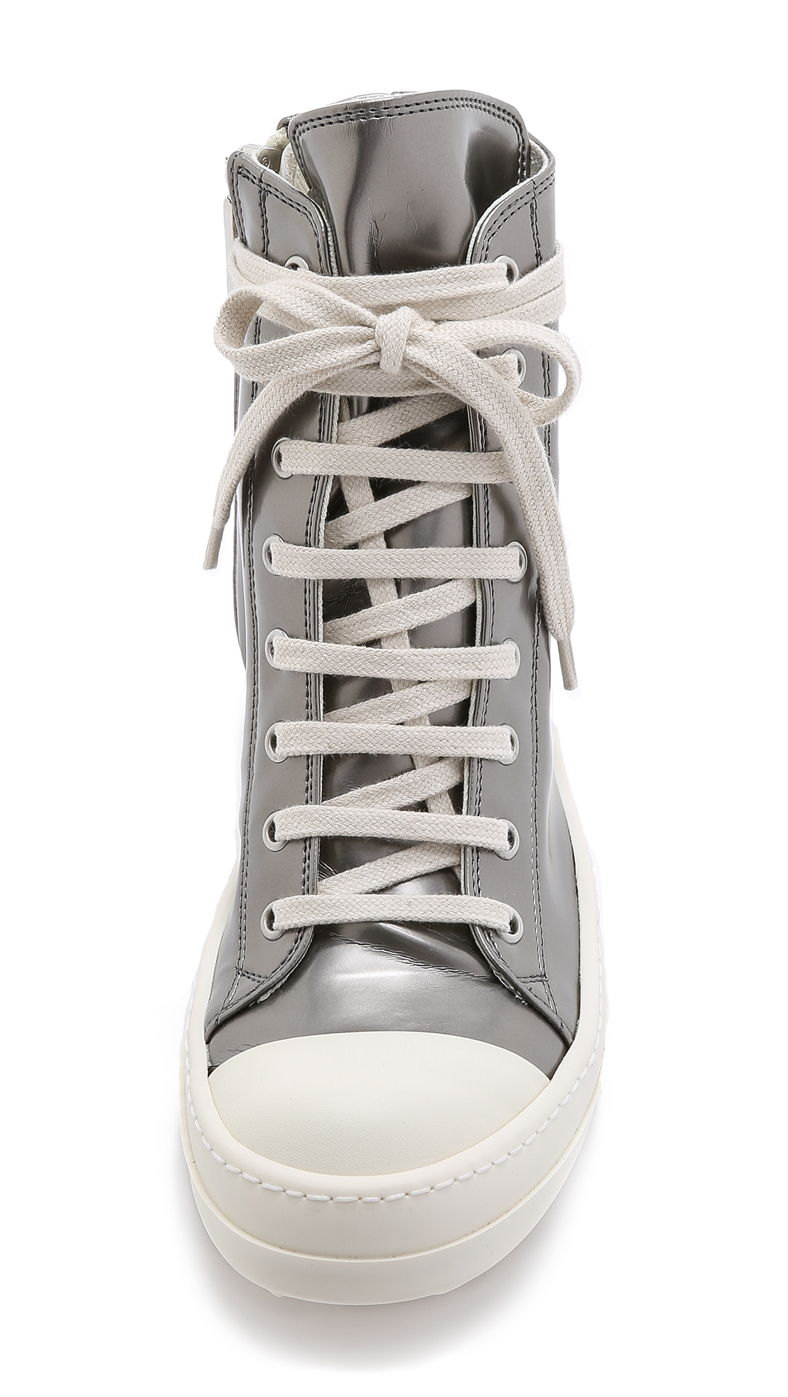 Rick Owens High Top Sneakers - Silver in Metallic | Lyst Rick Owens High Top Sneakers - Silver in Metallic | Lyst