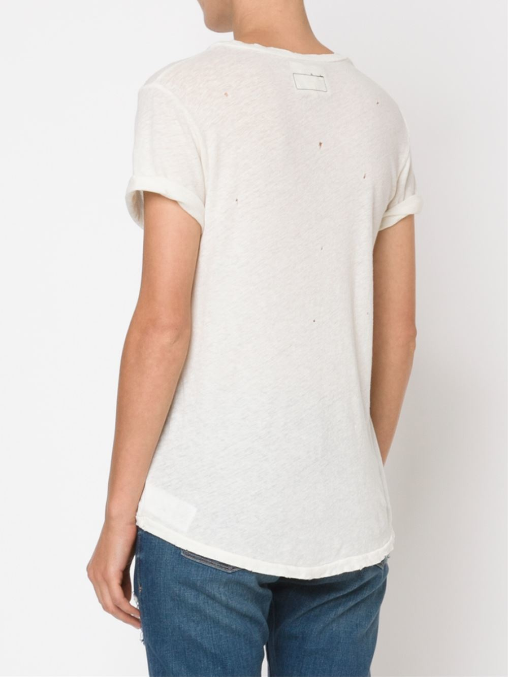 Current/Elliott Night Kat Print T-shirt in White | Lyst
