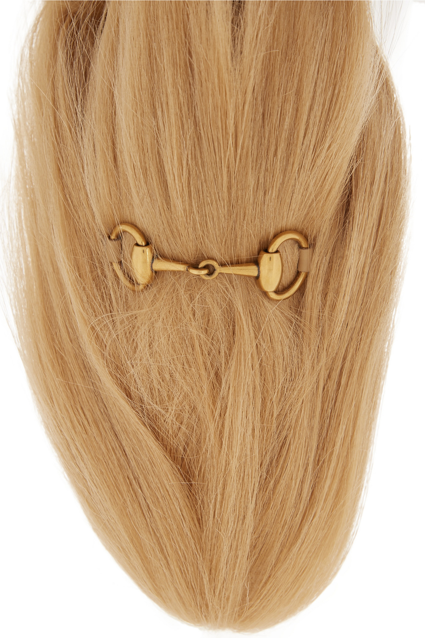 Gucci Denim Horsebit-detailed Goat Hair Slippers in Beige (Natural) - Lyst
