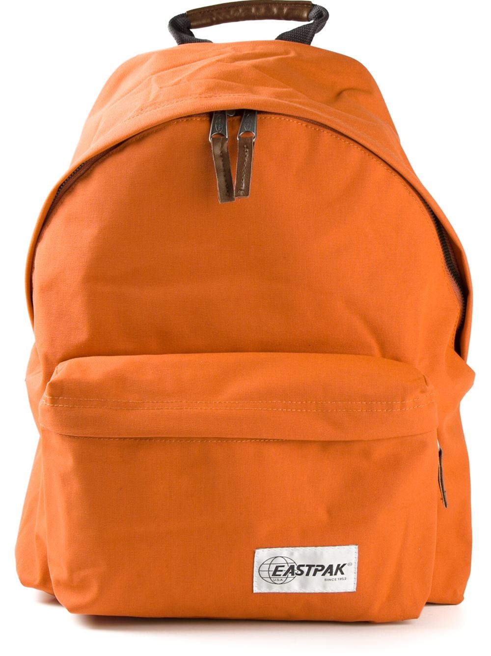orange eastpak backpack