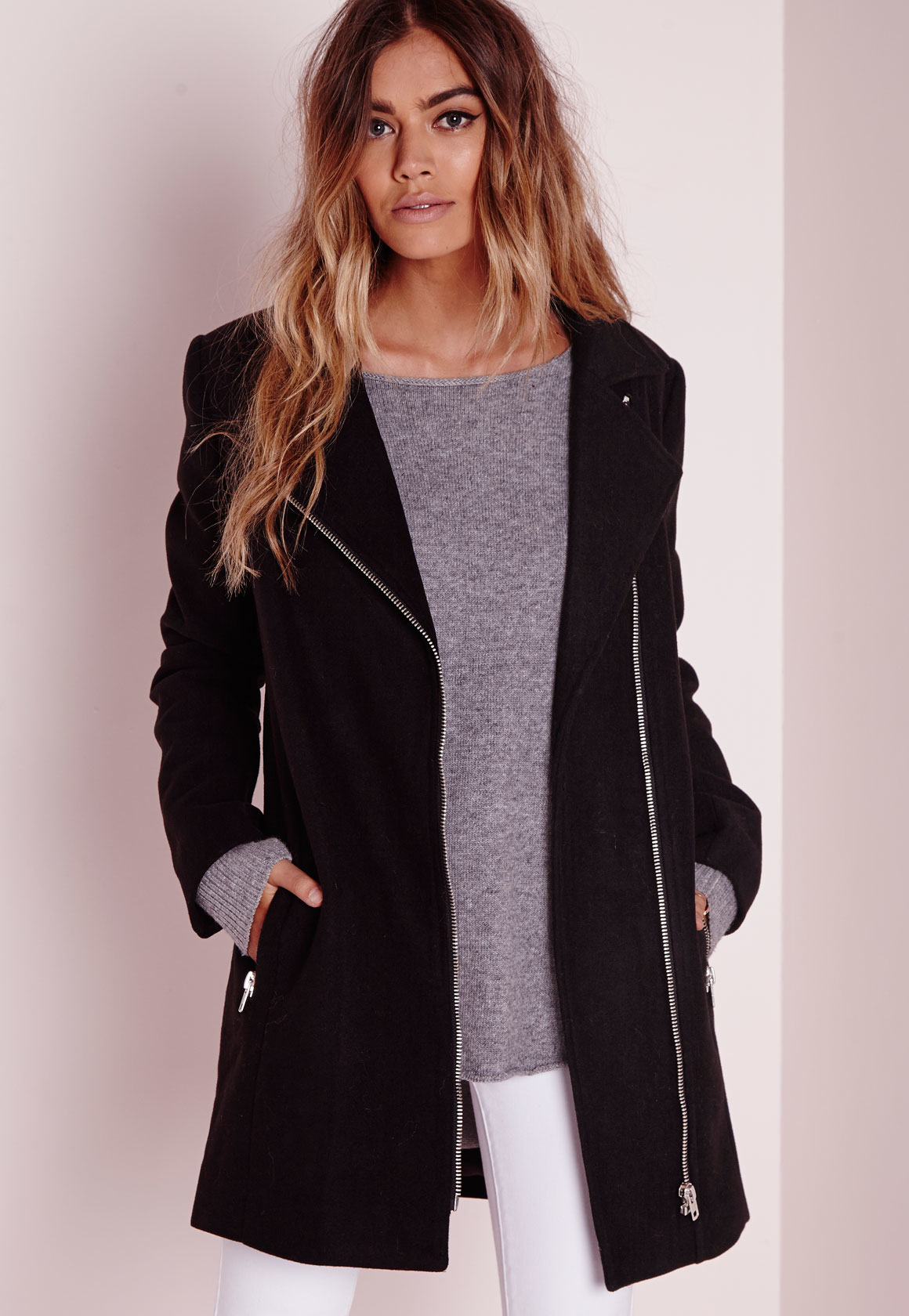 biker wool coat
