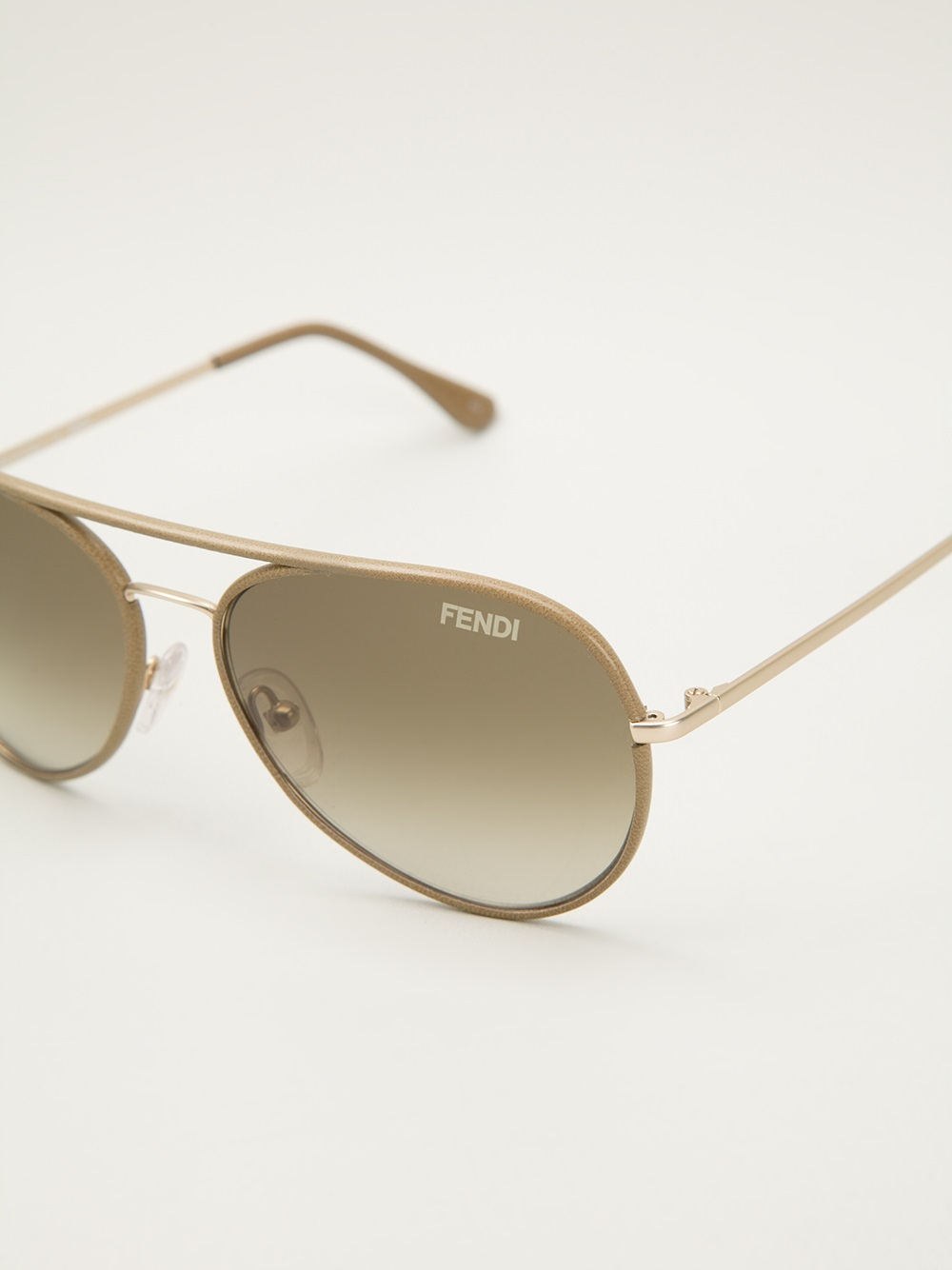 Fendi Aviator Sunglasses in Natural for Men | Lyst