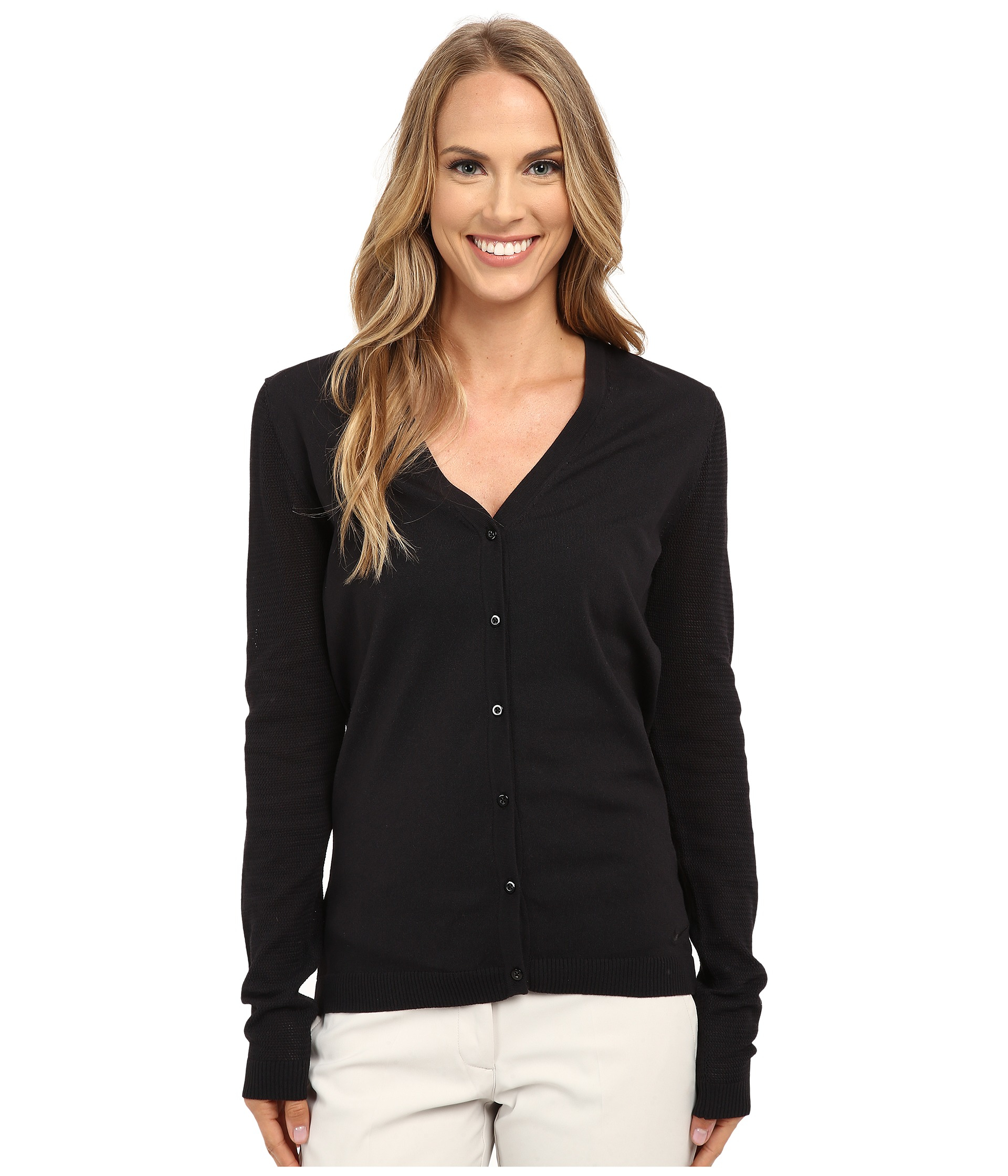 Lyst Nike Cardigan Sweater in Black