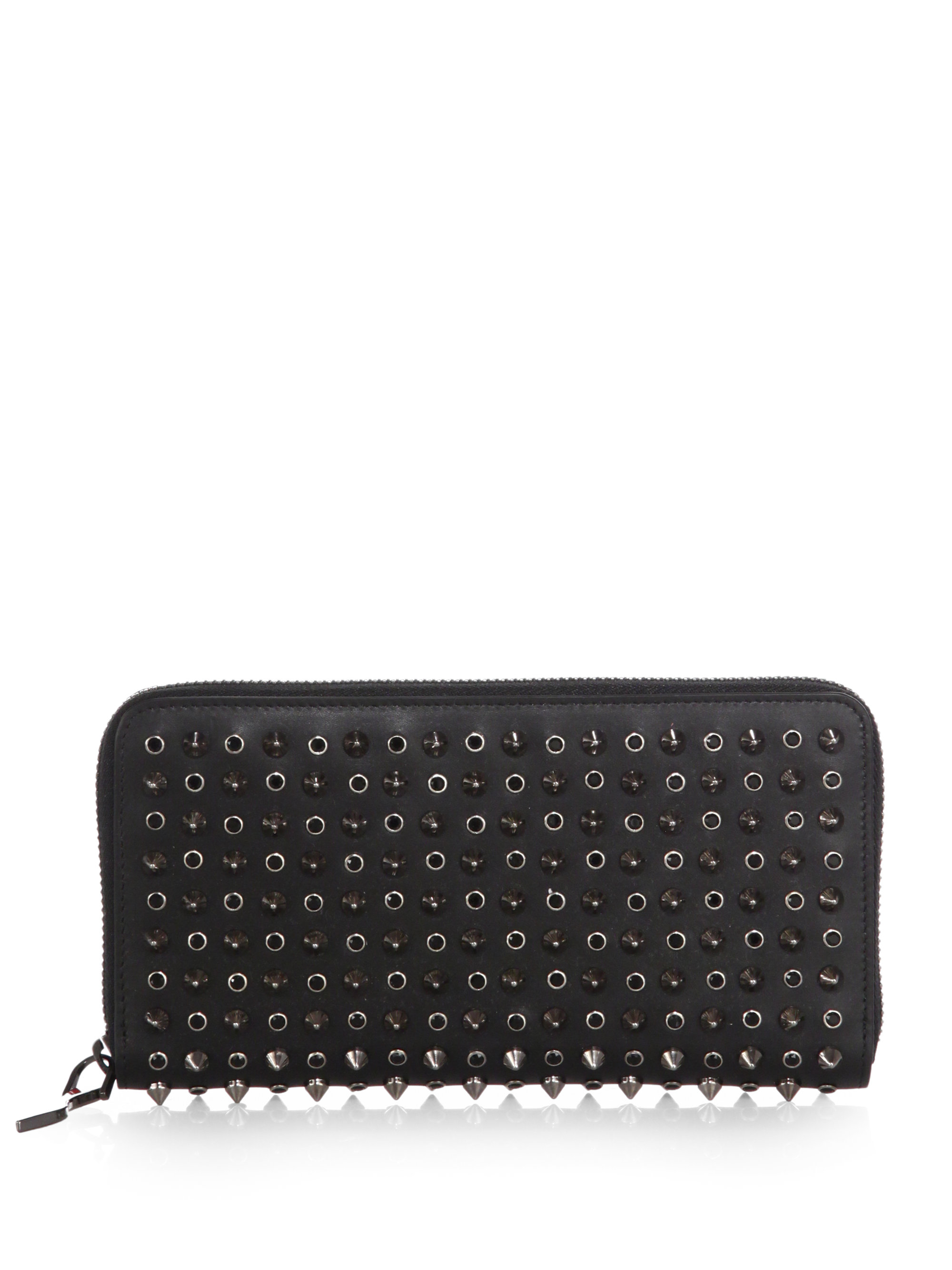 Christian Louboutin Panettone Studded Wallet in Black | Lyst