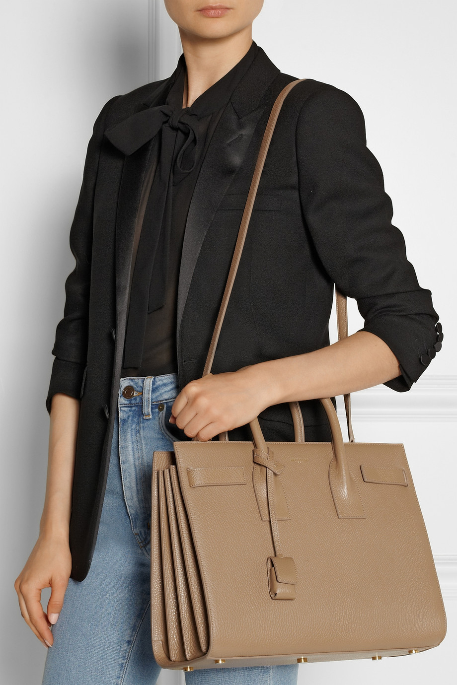 Lyst Saint Laurent Sac De Jour Small Leather Tote in Brown