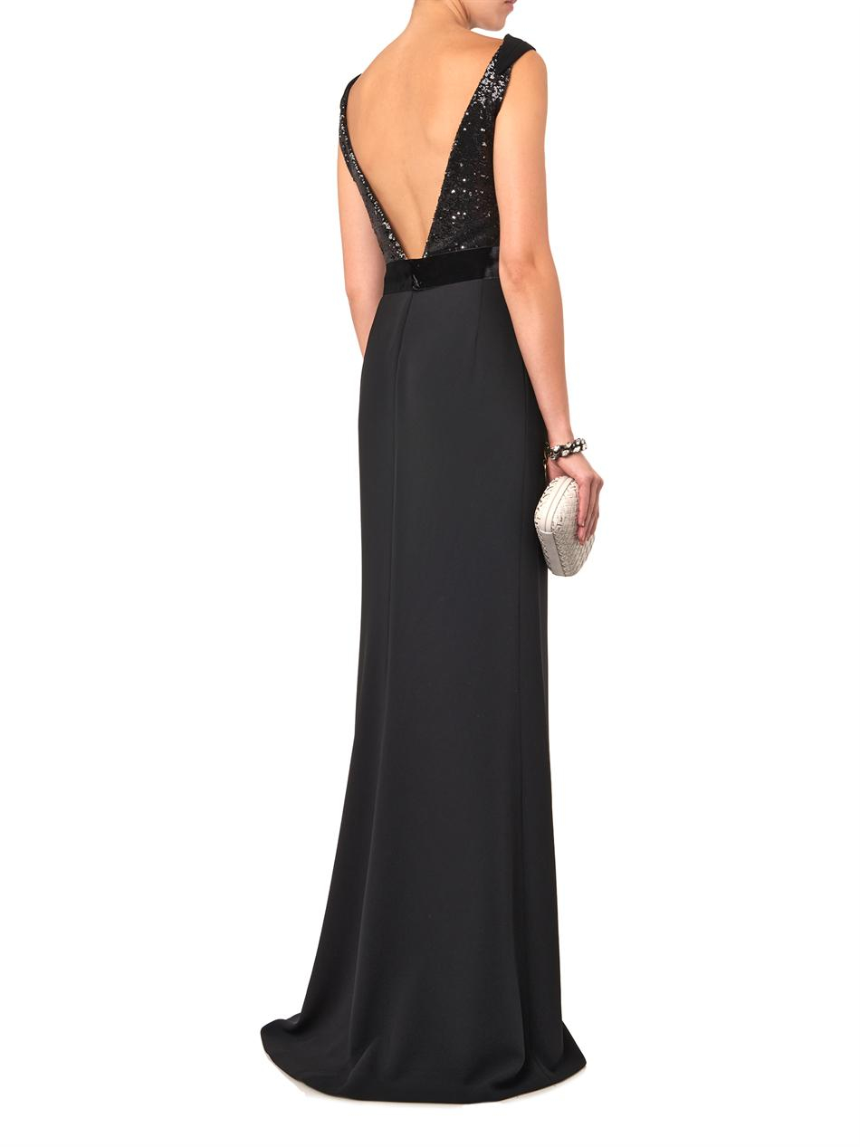 Max Mara Elegante Unisono Gown in Black | Lyst