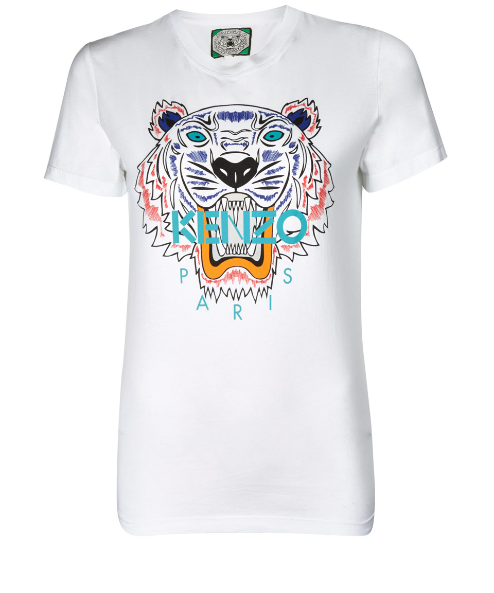 KENZO White Cotton Tiger Tshirt for Men | Lyst Canada
