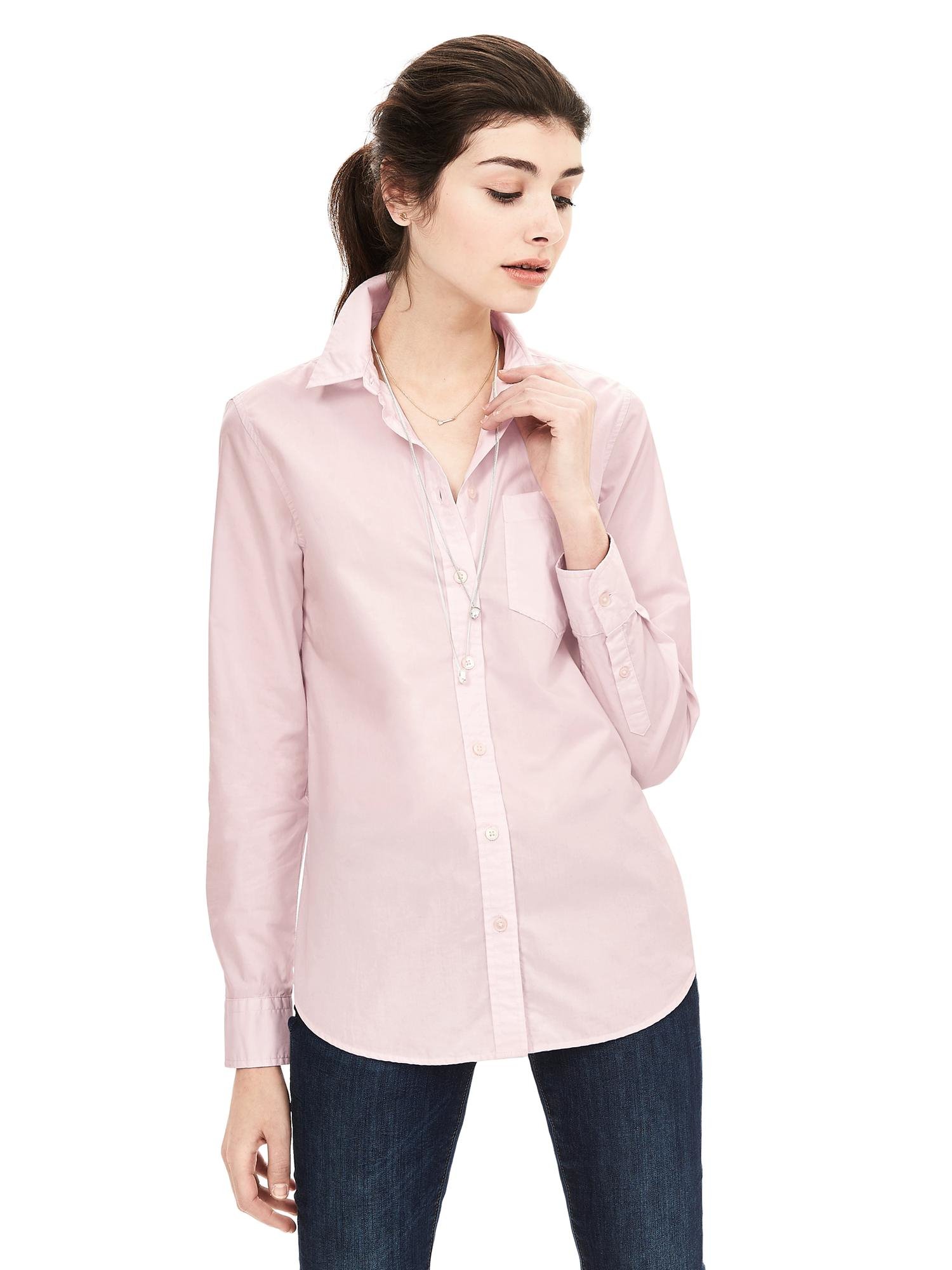 Banana republic Dillon-fit One-pocket Shirt in Pink (Happy pink) | Lyst